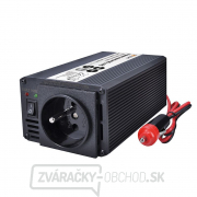 Solight menič 12V, USB 500mA, kov, čierny, max. zaťaženie: 200W gallery main image