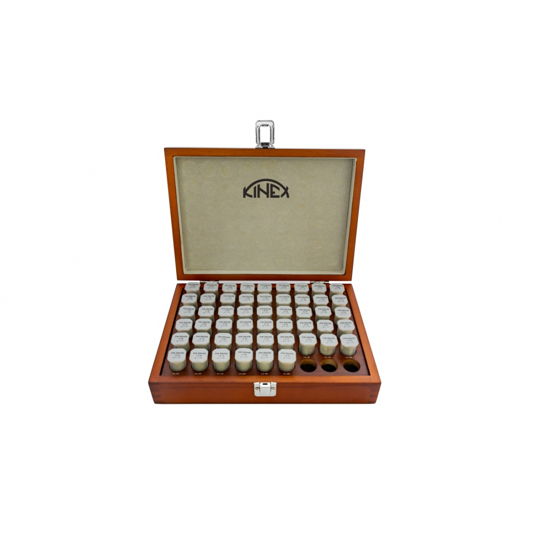 Valčekové mierky oceľové KINEX - sada 15,0-20,0/0,1 mm, 51 ks