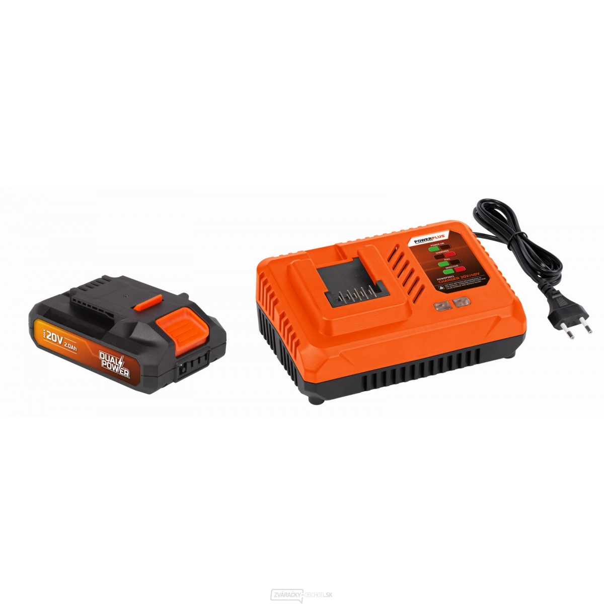 POWERPLUS POWDP9062 - Nabíjačka 20V/40V plus Batéria 20V LI-ION 2,0Ah