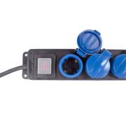 Zásuvková lišta s vypínačom so svetelným indikátorom napätia 3cestná - 1,5m Náhľad