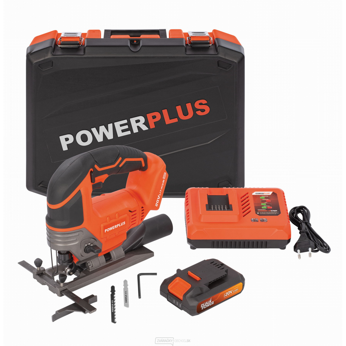 POWERPLUS POWDP25310 - Aku priamočiara píla 20V SET