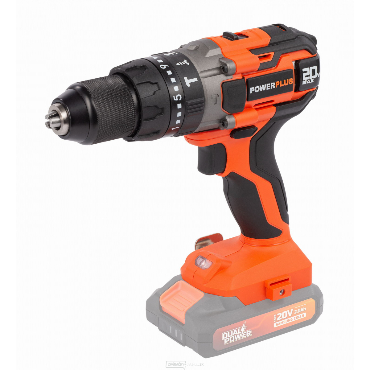 POWERPLUS POWDP15200 - Aku skrutkovač/vŕtačka s príklepom 20V (bez AKU)