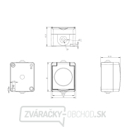 Mokrá zásuvka Solight IP54, sivá náhled