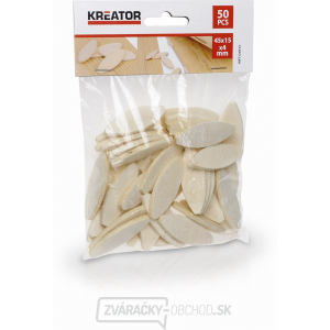 KREATOR KRT120101 - Spojovacia lamela 45 x 15 x 4 mm (50 ks) gallery main image