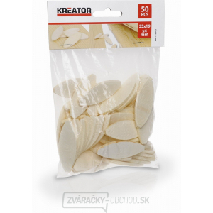 KREATOR KRT120105 - Spojovacia lamela 55 x 19 x 4 mm (50 ks) gallery main image