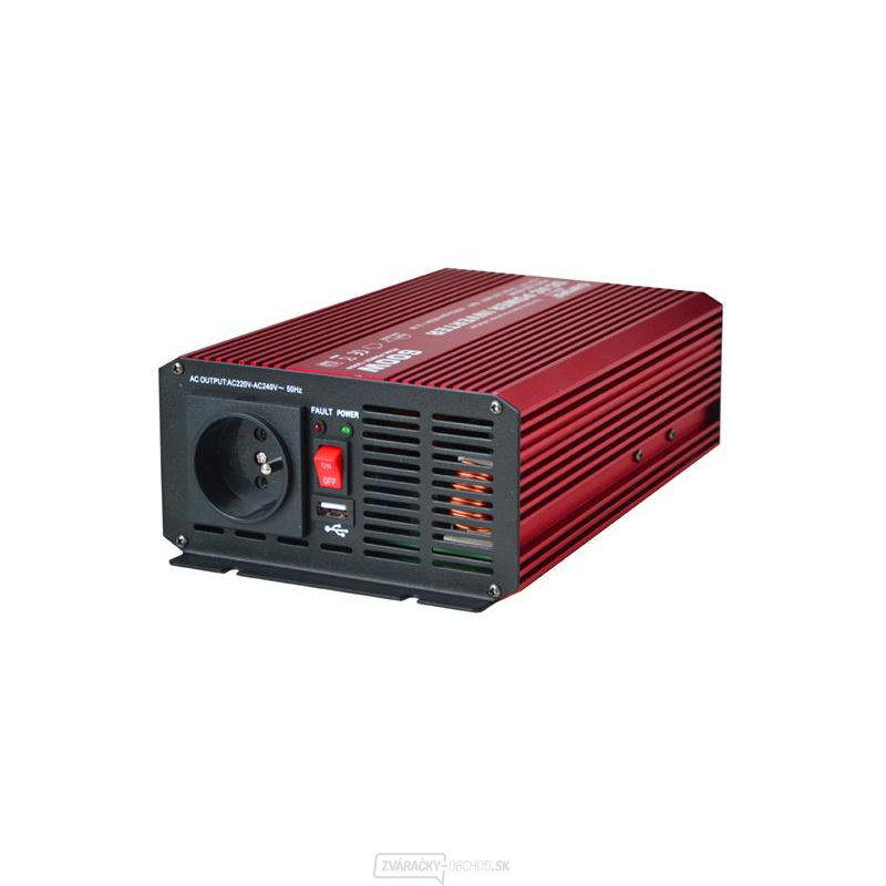 Menič napätia CARSPA P600 12V/230V 600W čistá sínusovka USB