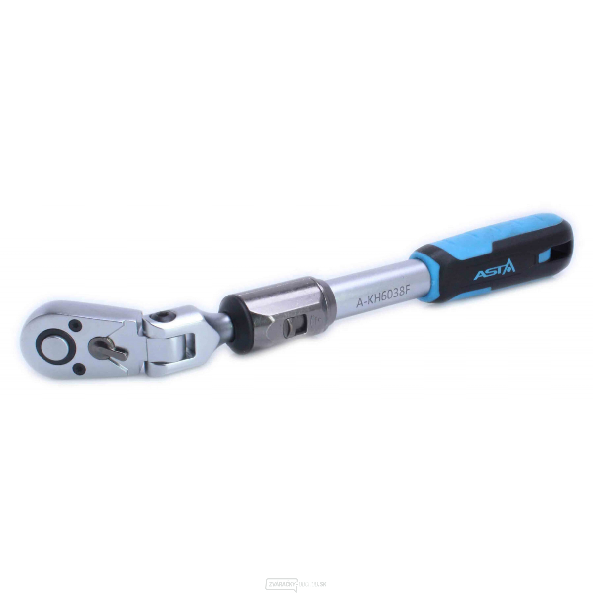 Račňa teleskopická s kĺbom 3/8", dĺžka 265 - 366 mm, 60 zubov, s prepínaním - ASTA