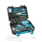 Vŕtací skrutkovač AKU 12V Li-ion s náradím, súprava 81ks gallery main image