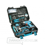 Vŕtací skrutkovač AKU 12V Li-ion s náradím, súprava 128ks gallery main image