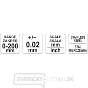 Mierka posuvná 200 x 0,02 mm Náhľad