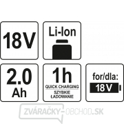 Batéria náhradná 18V Li-ion 2,0 AH (YT-82782, YT-82788, YT-82826, YT-82804) Náhľad