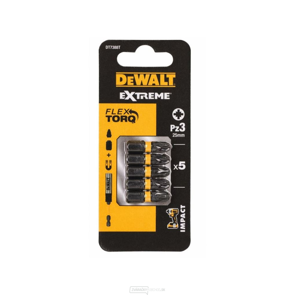 DEWALT 5DIELNA SADA BITOV PZ3 25MM EXTREME TORSION DT7388T