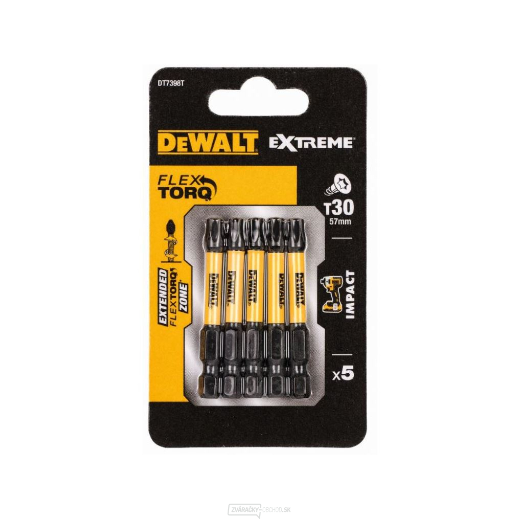 DeWALT Súprava bitov 5 ks 57MM TORX 30 EXTREME Torsion DT7398T