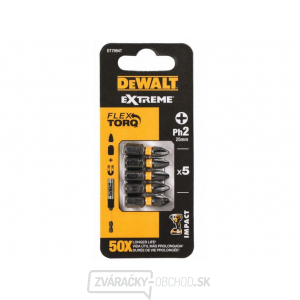 5-DIELNA SÚPRAVA BITOV DEWALT PH2 25 MM EXTRÉMNE TORZNÉ DT7994T gallery main image
