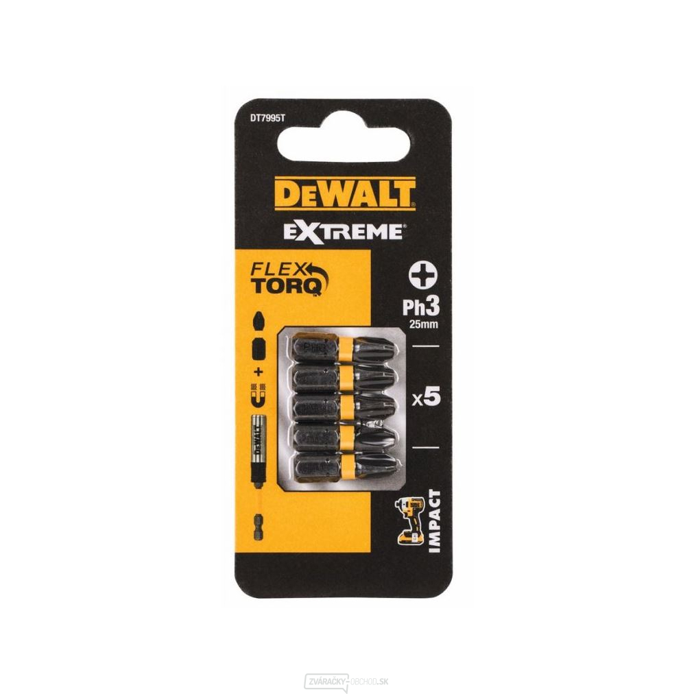 DEWALT 5DIELNA SADA BITOV PH3 25MM EXTREME TORSION DT7995T