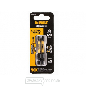 DEWALT 2X TORZNÝ SKRUTKOVÝ BIT 57MM T20 EXTREME DT70533T DEWALT 2X TORZNÝ SKRUTKOVÝ BIT 57MM T20 EXTREME DT70533T gallery main image
