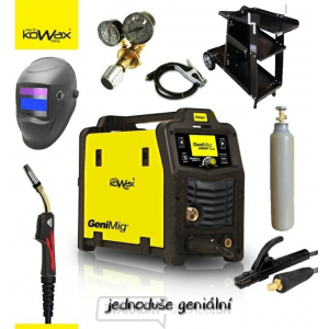 KOWAX GeniMig 240DP LCD + Horák 4m + káble 3m + ventil + kukla + vozík + fľaša gallery main image