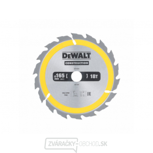 Dewalt Pílový Demolačné kotúč 165x20mm 18 zubov ATB 20° 2,4mm šírka rezu gallery main image