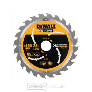 Dewalt Flexvolt pílový kotúč 190x30mm 24Z Dewalt Flexvolt pílový kotúč 190x30mm 24Z gallery main image