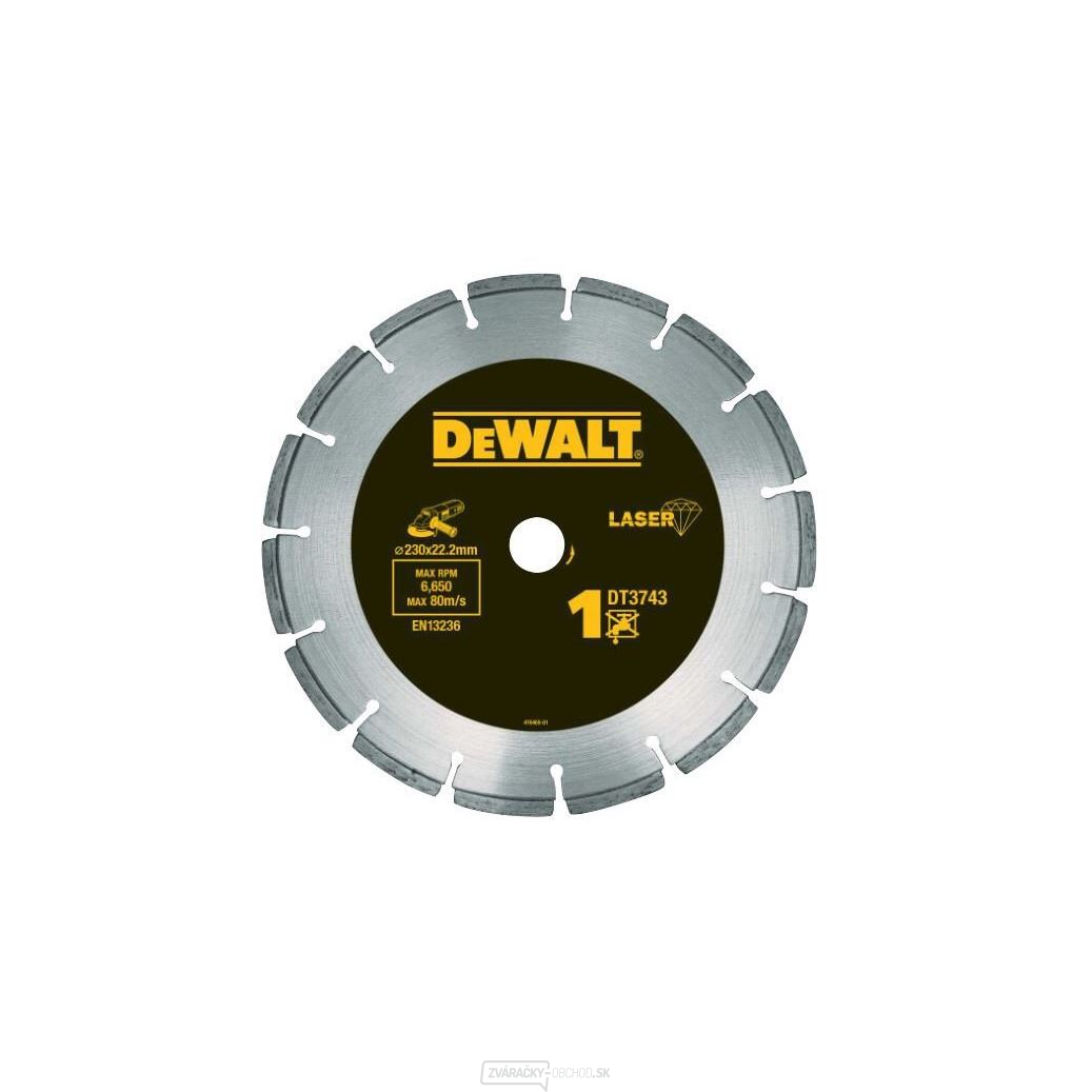 Dewalt Diamantový laser kotúč 230x22.2mm Pre stavebné materiály