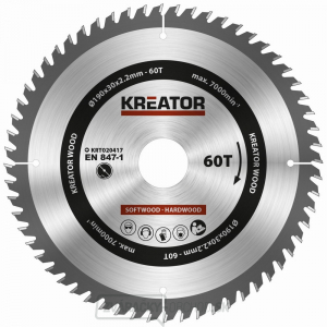 KREATOR KRT020417 - Pílový kotúč na drevo 190mm, 60T gallery main image