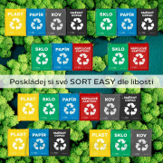 Tašky na triedený odpad SORT EASY 4 CARTON, 30x30x40cm, 4x36l, 4ks SIXTOL Náhľad