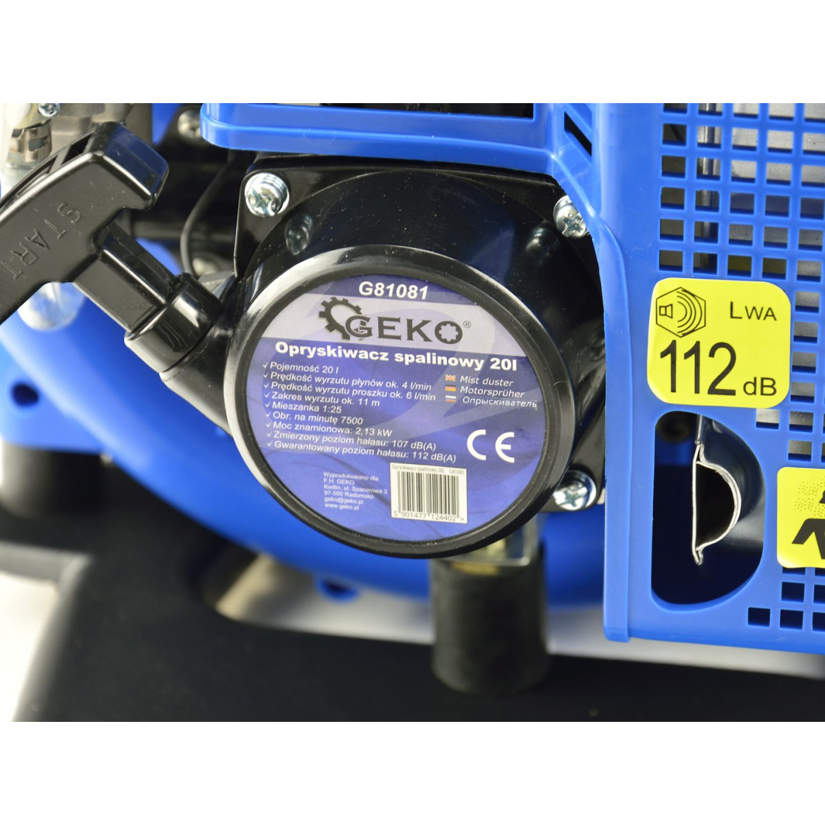 GEKO Postrekovač motorový chrbtový, 20l Náhľad