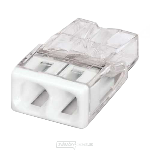 Svorka Wago, 2273-202, 0,5 - 2,5 mm2, 2-pólová, transparentná/biela Svorka Wago, 2273-202, 0,5 - 2,5 mm2, 2-pólová, transparentná/biela gallery main image