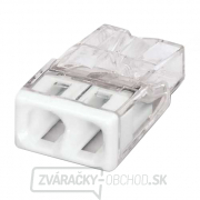 Svorka Wago, 2273-202, 0,5 - 2,5 mm2, 2-pólová, transparentná/biela Svorka Wago, 2273-202, 0,5 - 2,5 mm2, 2-pólová, transparentná/biela gallery main image