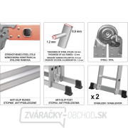 VOREL Rebrík MULTIFUNKČNÝ 4x3 náhled