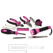 Dámska sada ružové náradie LADY - kliešte, bity, svietidlo, meter, 23 dielov Dámska sada ružové náradie LADY - kliešte, bity, svietidlo, meter, 23 dielov gallery main image