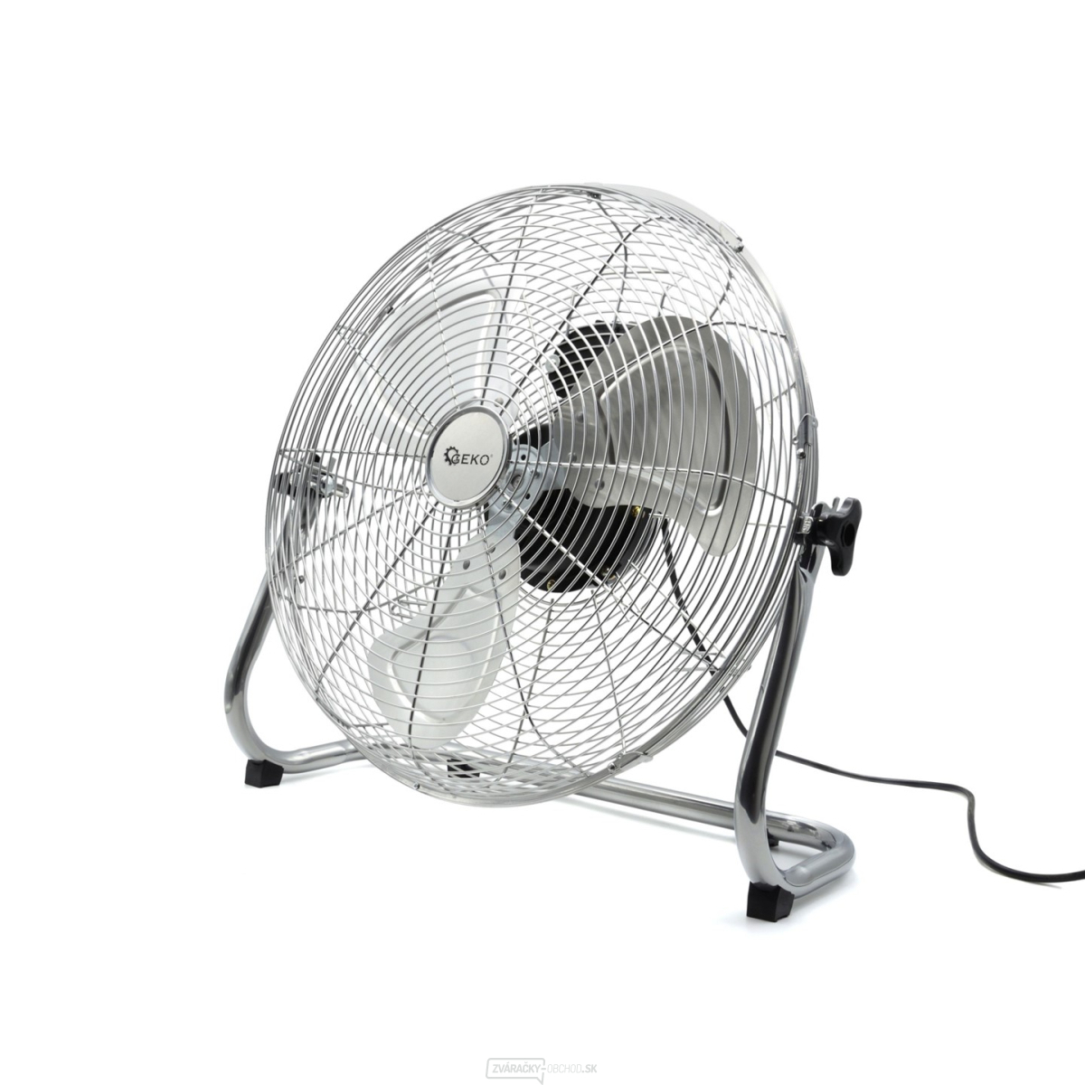GEKO Podlahový ventilátor z nerezovej ocele 40 cm