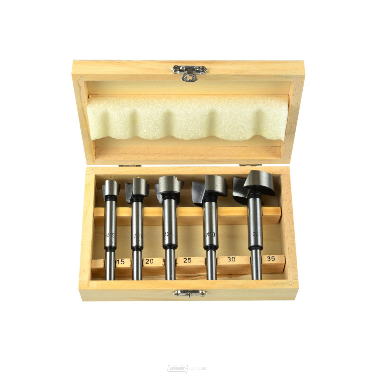 Frézy-sukovníky, do dreva, 5ks, 15-20-25-30-35mm, stopka 8mm GEKO