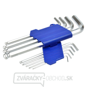 GEKO L-kľúče imbus, sada 9ks, 1,5-2-2,5-3-4-5-6-8-10mm, s guličkou, 190mm GEKO L-kľúče imbus, sada 9ks, 1,5-2-2,5-3-4-5-6-8-10mm, s guličkou, 190mm gallery main image