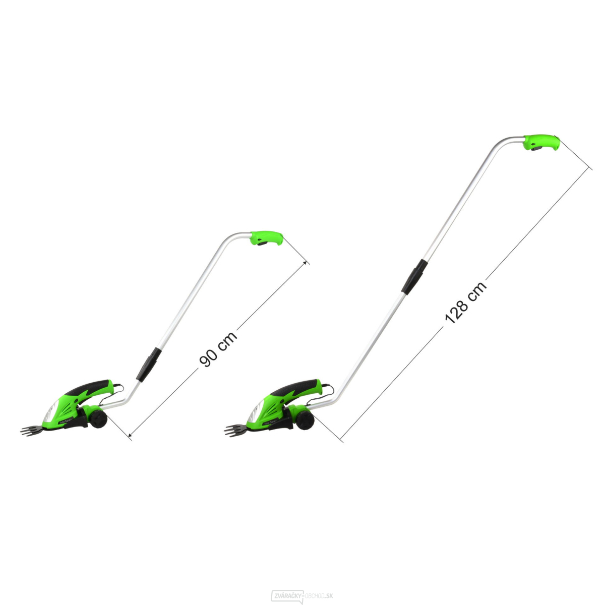 GEKO Aku nožnice na trávu a živý plot s teleskopickou násadou 7,2V