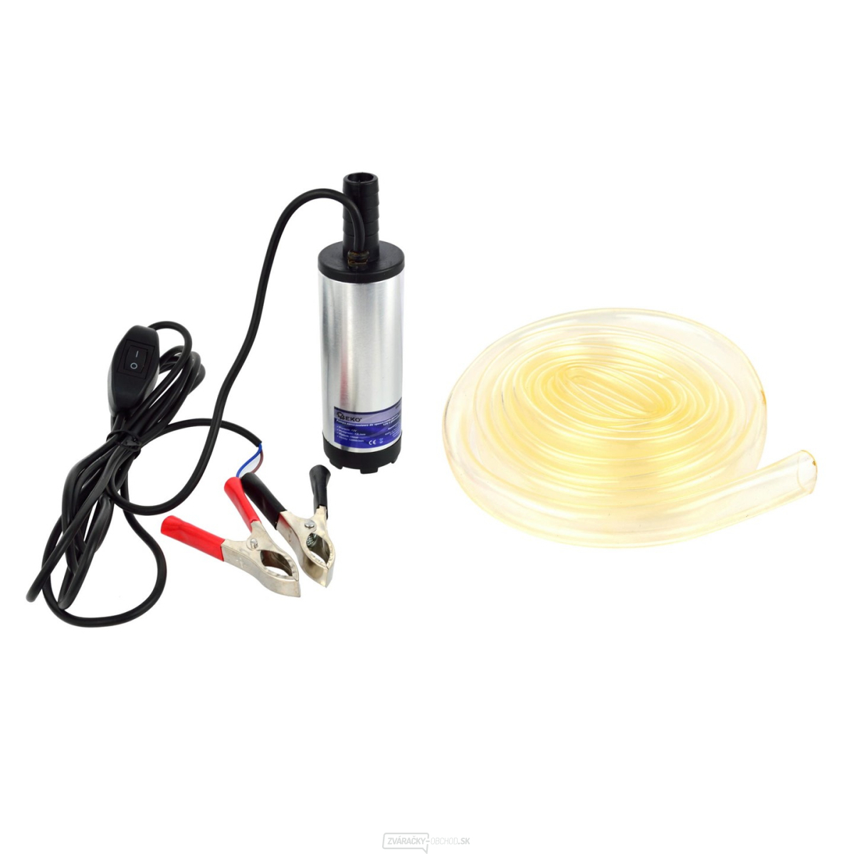 GEKO Mini čerpadlo na naftu, 12V, 12l/min, priemer 37mm, 40W, hadica 3m