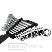 GEKO Kľúče račňové očkovo-ploché s kĺbom, sada 8ks, 8-22 mm, plast. držiak Náhľad