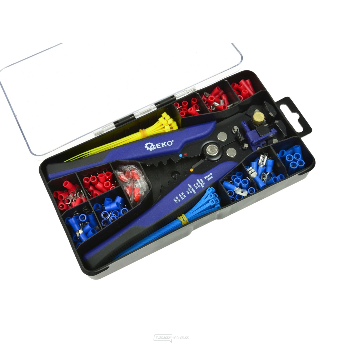 GEKO Multifunkčné odizolovacie kliešte v sade konektorov - 260ks