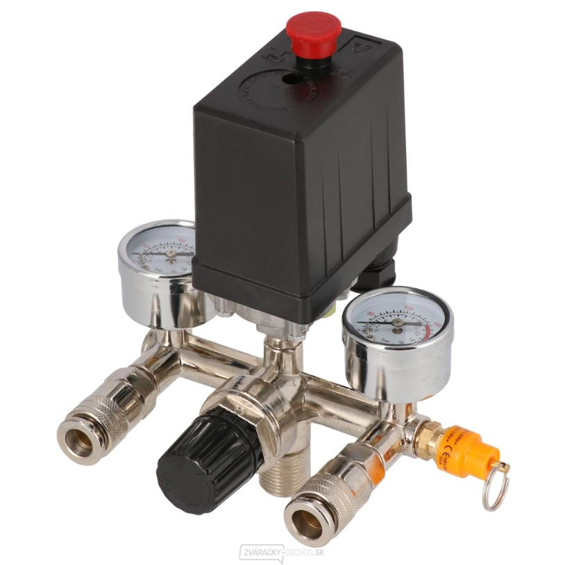 Airpress Redukcia + tlakový spínač + 2 rýchlospojky