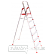 SIXTOL Schodíky hliníkové skladacie ALU STEPS 6, 6 stupňov, najvyšší schodík 130 cm, nosnosť 120 kg gallery main image