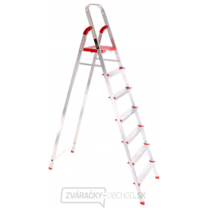 SIXTOL Schodíky hliníkové skladacie ALU STEPS 7, 7 stupňov, najvyšší schodík 153 cm, nosnosť 120 kg gallery main image
