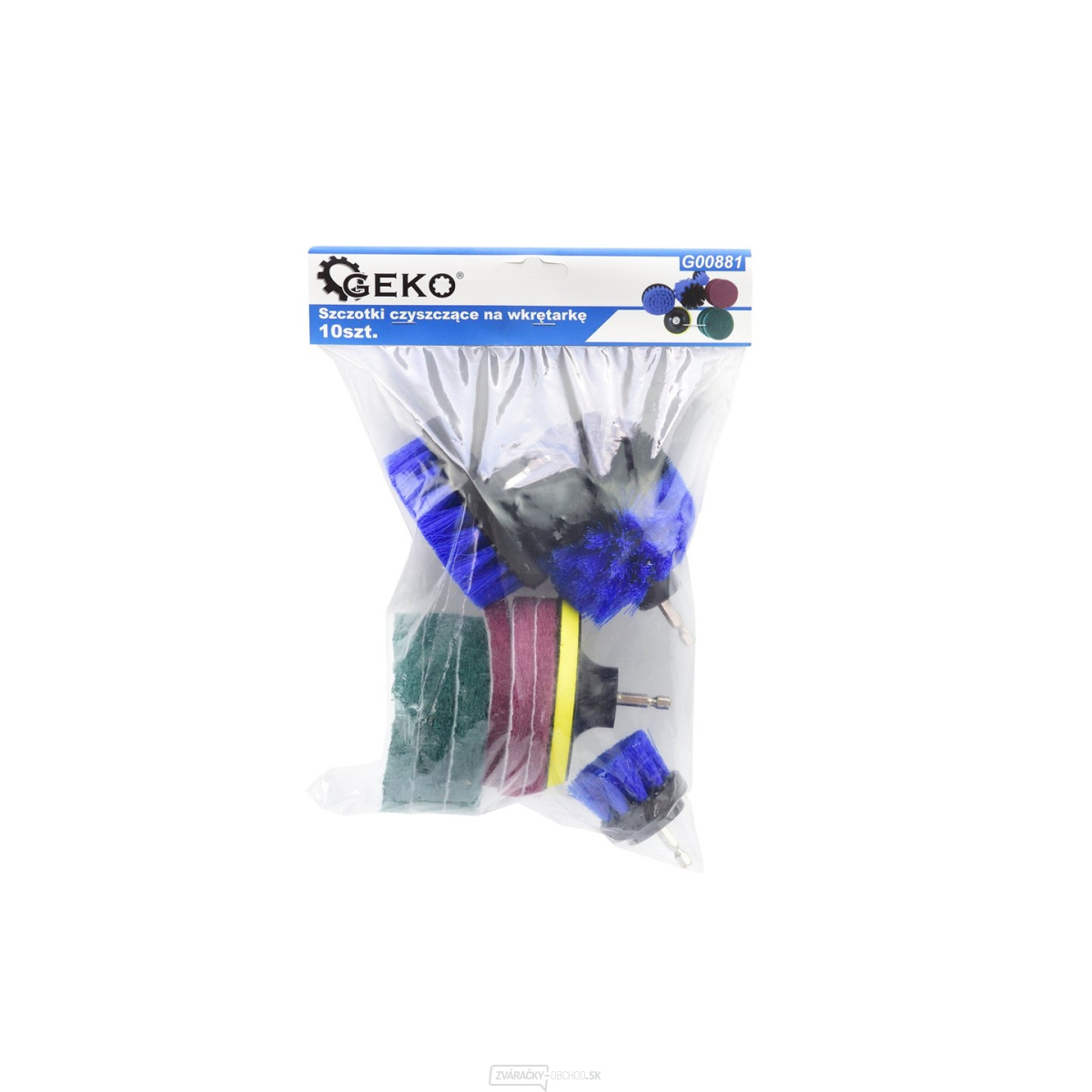 GEKO Čistiace kefy a huby na vŕtačku - 10ks GEKO Čistiace kefy a huby na vŕtačku - 10ks gallery main image