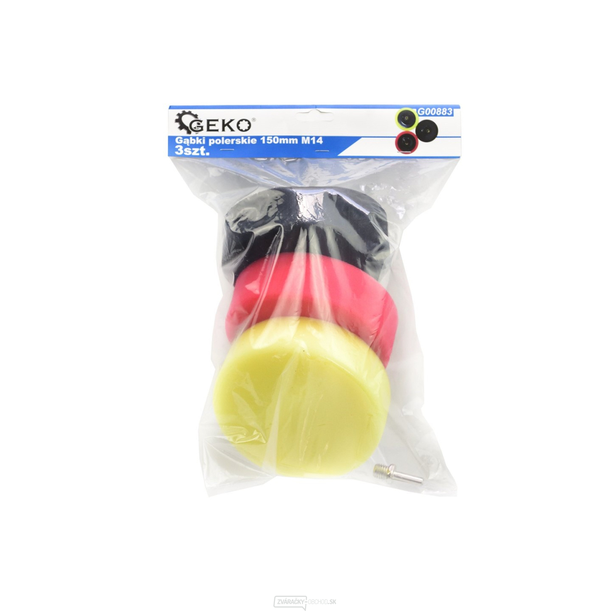 GEKO Sada leštiace kotúče na vŕtačku 150 mm - 3ks