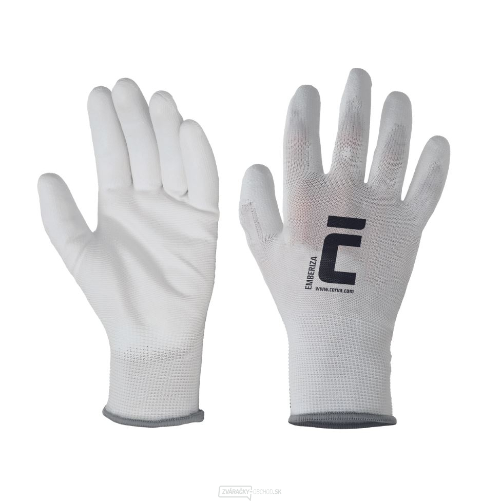EMBERIZA Pracovné Rukavice Povrstvené, Biele, Vel 7 EMBERIZA Pracovné Rukavice Povrstvené, Biele, Vel 7 gallery main image