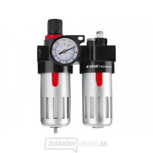 Regulátor tlaku s filtrom, manometrom a priame. oleja