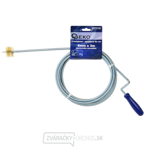 GEKO Pero naťahovacie na čistenie odpadov, 3m x O 6mm, kefka na konci GEKO Pero naťahovacie na čistenie odpadov, 3m x O 6mm, kefka na konci gallery main image