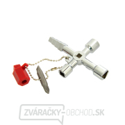 GEKO Univerzálny kľúč na retiazke pre technické skrine, 4 druhy kľúčov + bit GEKO Univerzálny kľúč na retiazke pre technické skrine, 4 druhy kľúčov + bit gallery main image