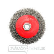 Drôtená kefa, rotačná, bočná, 115 mm, M14, vlnitý oceľový drôt (40) Náhľad