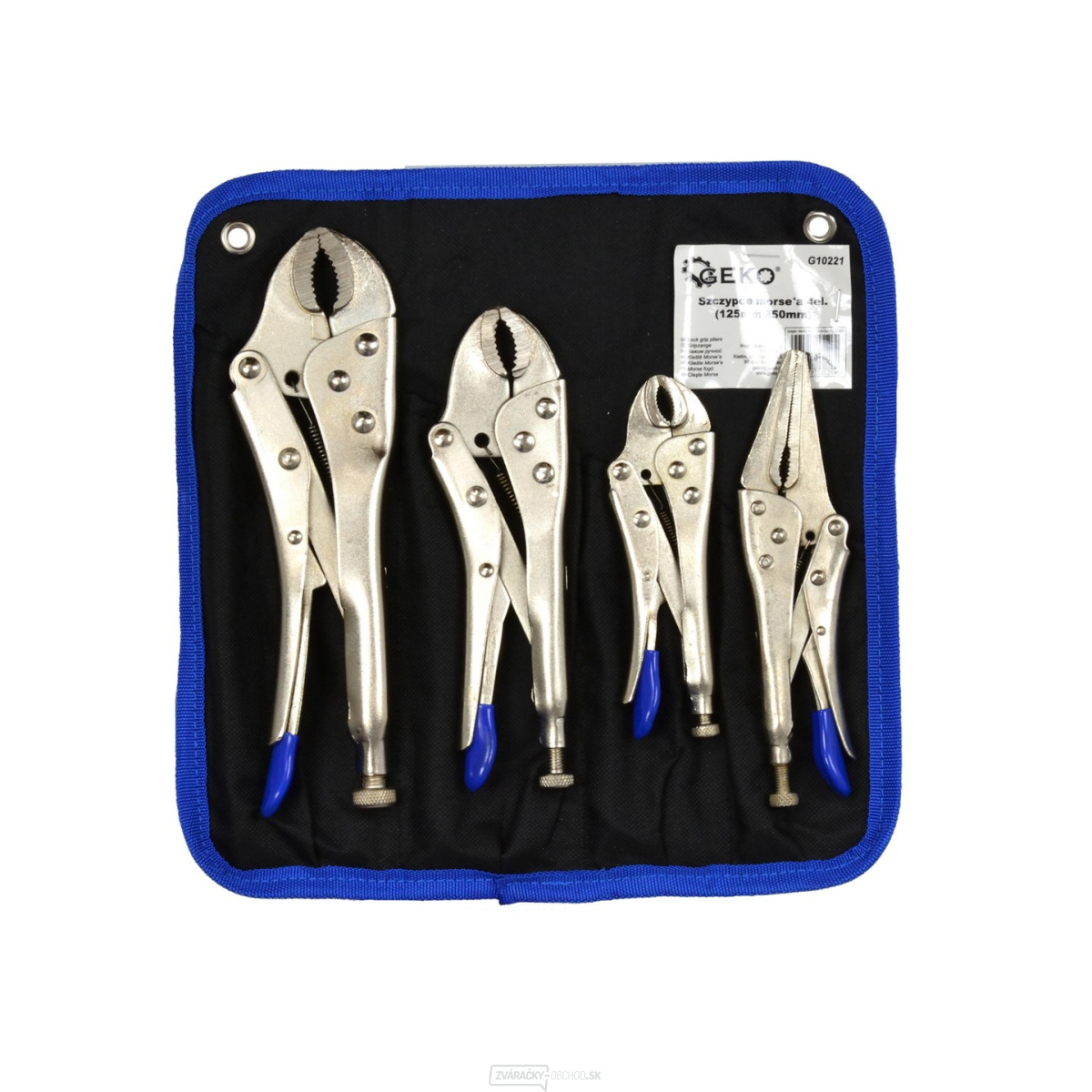 GEKO Kliešte upínacia sada 125-250mm - 4ks