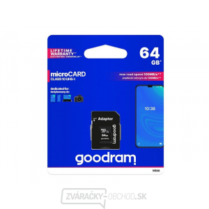 Pamäťová karta GOODRAM micro SD 64 GB s adaptérom gallery main image